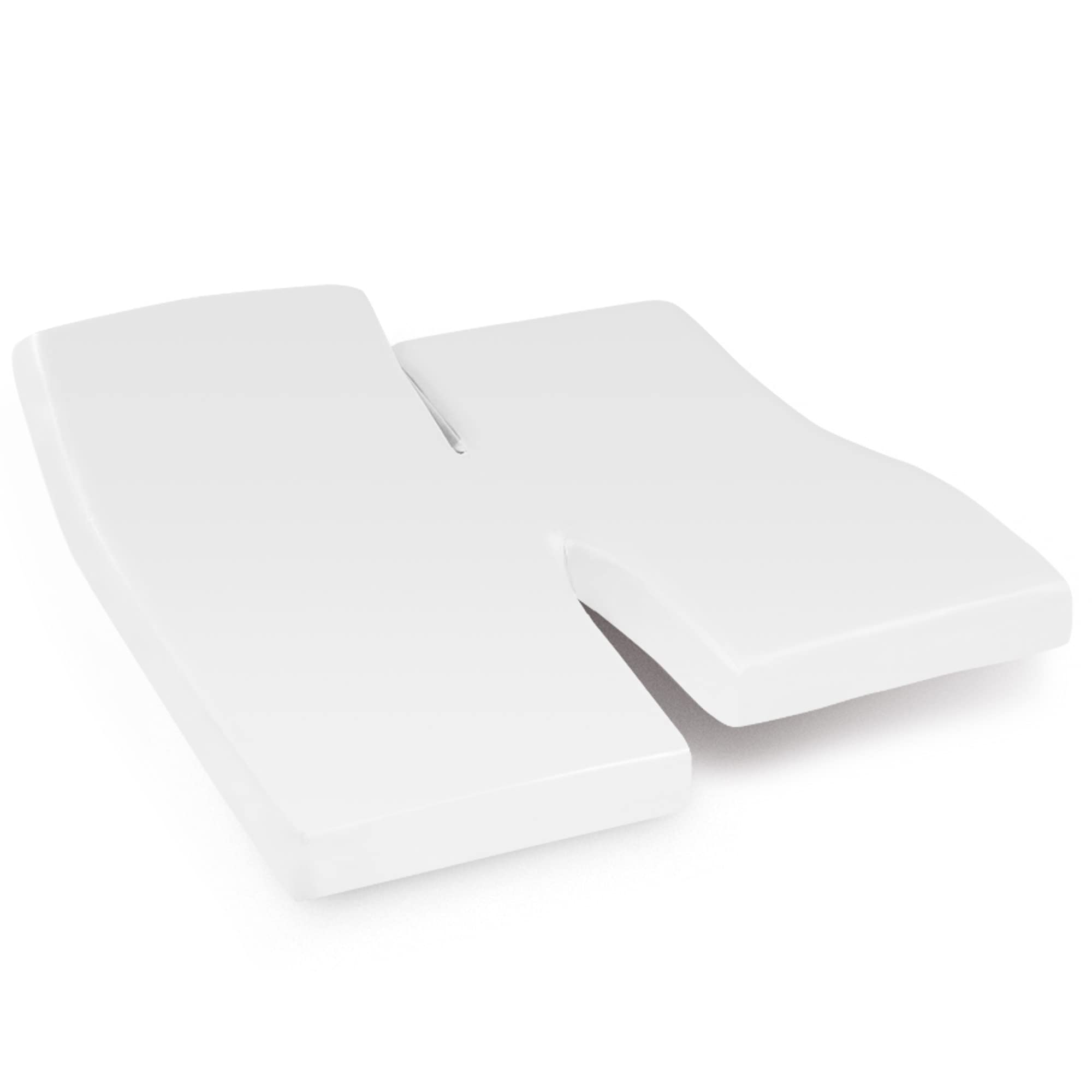 Linnea Drap Housse Relaxation uni 2x80x190 cm 100% Coton Alto Blanc TPR Tête et Pied relevable