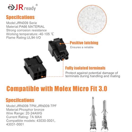 Image of JRready Micro-Fit 3.0 Connector Crimping Tool Kit, 2-8 Pin, 2 Extractors