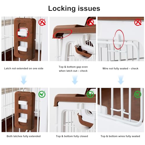 ZOMISIA Collapsible Dog Crate for Dogs - 28" L Heavy Duty Dog Kennel No Tools Required with 4 Sides Steel Foldable Cage for Dogs Indoor Furniture, Portable Carrier with 2 Smooth Wheels, Beige - Image 5