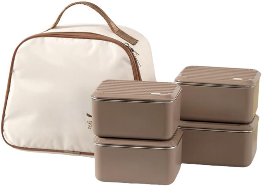 Insulated Bento Box, Lunch Box with Lunch Bag, Tableware Included, 304 Stainless Steel, Seal, Leak Proof, Thermal, Food Storage Container, Meal Prep, Dividers, Microwave Safe, Students, Office