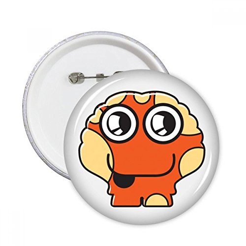 Badge Alien orange et univers DIYthinker en lot de 5 boutons ronds taille XXL pour vêtements