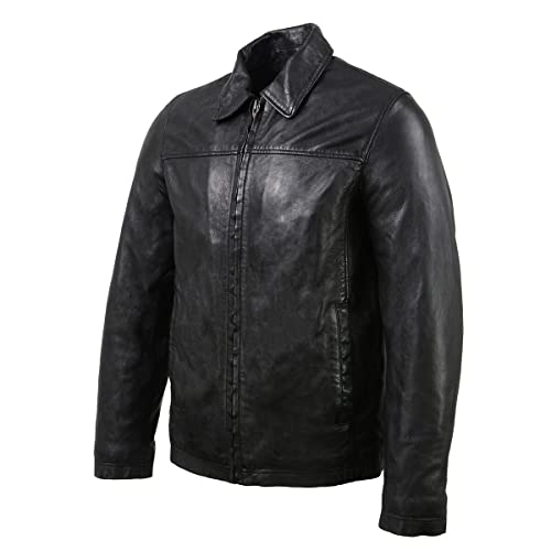 Image of Milwaukee Leather SFM1865 Men's Black Classic Fashion Leather Jacket with Zipper Closure