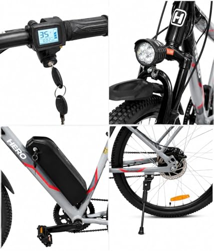 Image of Electric Cycle with 250W Hub Motor, 36V Detachable Battery, 35 km /h Top Speed, 50 km Range, Front Suspension & Disc Brake
