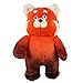 Simpatico Peluche Orso Panda Rosso Ragazza Kawaii si sta Trasformando in Bambola Animale Farcita Procione Rosso Cuscino Cuscino a Forma di Panda Rosso Cartone Animato Super Morbido