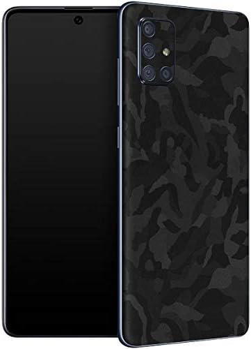 FuttPatti Samsung Galaxy A71 Military Camouflage Skin Wrap Sticker (ONLY Back) (Black)