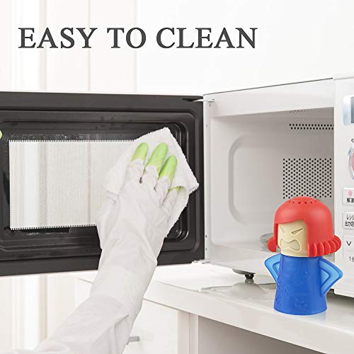 Image of Angry Mom Microwave Cleaner - Angry Mom Mad Creay Mama Microwave Oven Cleaner High Temperature Steam Cleaning Equipment Tool Easily Crud Steam Cleans Add Vinegar and Water for Kitchen (Blue)