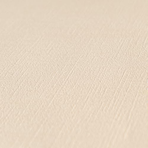 A.S. Cration Plain Wallpaper Trendwall 2 Non-Woven Wallpaper 10.05 m x 0.53 m Creme Made in Germany 306896 30689-6 - Image 3