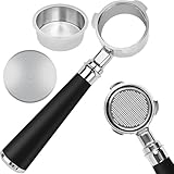 51mm Bottomless Portafilter 3 Ears Fits for CASABREWS CM5418 and 3700 Essential, Gevi 51mm 3 Ears Grouphead, Mr. Coffee Espresso and Cappuccino Machine, Includes Puck Screen, Double Shot Filter Basket