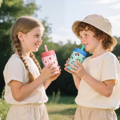 Image of Fimibuke Toddler Cups Spill Proof, 12 OZ Sippy Cup for Toddler Water Bottle