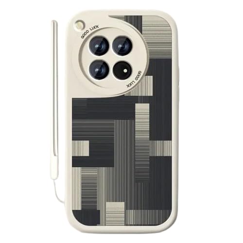 Image of MILLION CASES Back Cover Case for OnePlus 12R Shockproof Protective Classic Pattern Leather Case for Men & Boys(White)