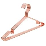 SONGMICS Perchas de Metal Color Oro Rosa Superficie cormada, 10 Unidades CRI44R-10