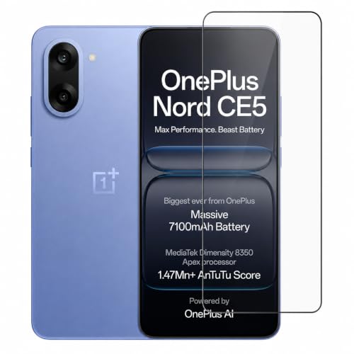 Image of Military-Grade Tempered Glass Screen Protector Compatible for OnePlus Nord CE5 / Nord CE 5 with Edge to Edge Coverage and Easy Self Installation Kit(OnePlus Nord CE5)