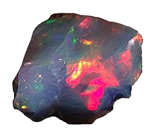 01.50Cts. Natural Multi Fire Ethiopian Opal Rough 10x11x03MM. Gemstones SM12-62