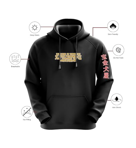Image of fanideaz Mens Cotton Anime Sleeve Printed Hooded Sweatshrits for Men
