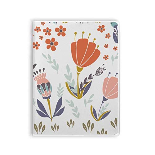 Carnet de peinture plantes orange souple pour illustration botanique et croquis