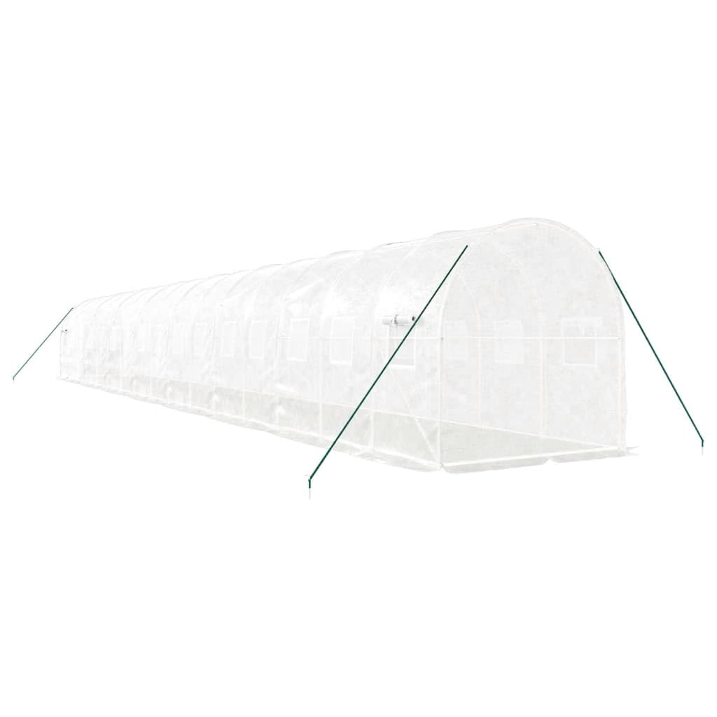 Generico Serra con Telaio in Acciaio Bianco 32 m² 16x2x2 m