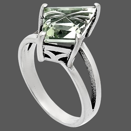 Fancy Cut Natural Gemstones Fancy Shape 925 Sterling Silver Ring s.6-10 R-1019 AGR10082