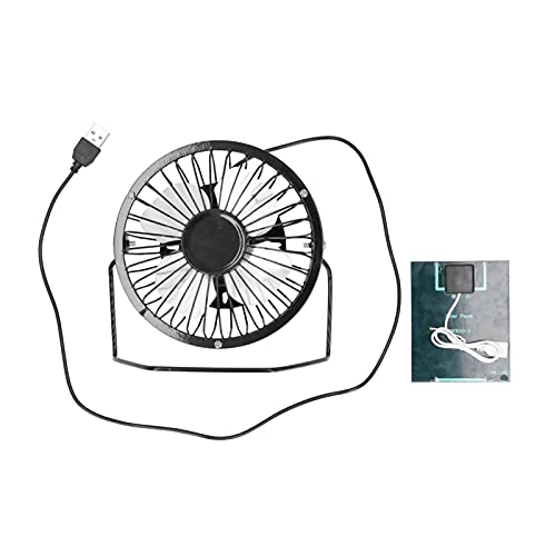 lvifloae Solar Panel Fan Mobile Power Supply Outdoor Ventilation Cooling USB Interface Portable Device for Chicken Coops, Greenhouses, Camping Exhaust