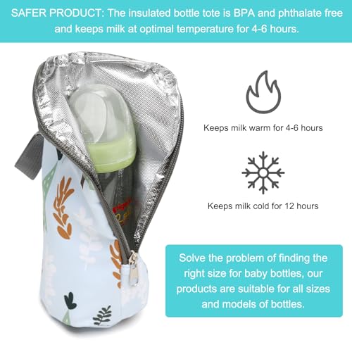 1 Stück Babyflaschen-Isoliertasche, Tragbare Wärmeisolierende Babyflaschentasche, wasserdichte Wärmer Thermostat, kühltasche für flaschen, thermotasche für babyflaschen für Kinderwagen Outdoor Reisen