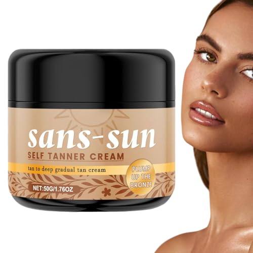 Crema bronceadora | 50 g crema aceleradora de bronceado | Cuidado hidratante bronceador para pieles grasas y sensibles, unisex, vacaciones, verano