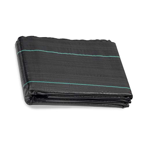 ANSIO Weed Membrane 1Mx10M, Weed Control Fabric,Ground cover Membrane, UV stabilised Weed Barrier Fabric. Ideal for use in Patios, Garden, Flower beds, Landscaping - weed suppressant membrane