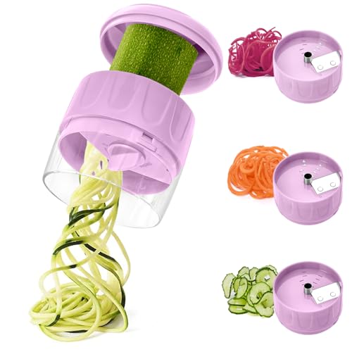 SUREWIN 3-in-1 Vegetable Spiralizer & Slicer Pink