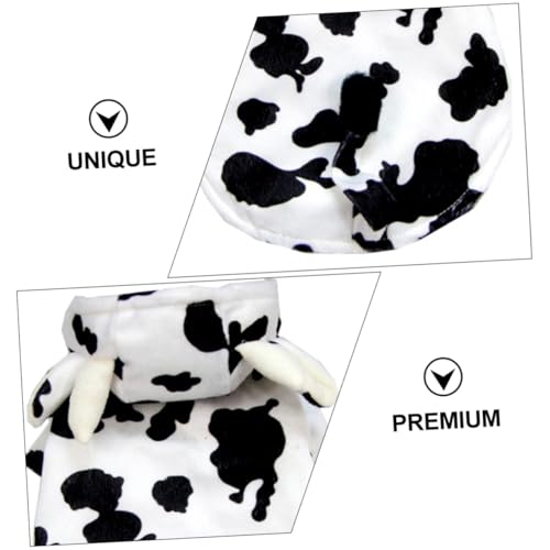 Disfraz para perro print vaca talla L suave algodón miniatura 5