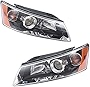 DNYSYSJ 2Pcs Headlights Pair Set For 2006 2007 2008 Sonata Sedan Driver and Passenger Side Factory Headlight Headlamp Assembly Black Housing Clear Lens Halogen Head Light Lamp Replacement