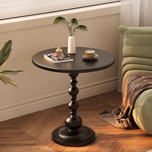 Mesa auxiliar de estilo rústico en madera maciza para exhibición y hogar