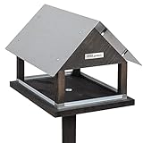 vogelhaus design bunt Aus FSC zertifiziertem Nadelholz, vollverzinktem Dach und einem standfesten Holzständer mit drei Beinen
