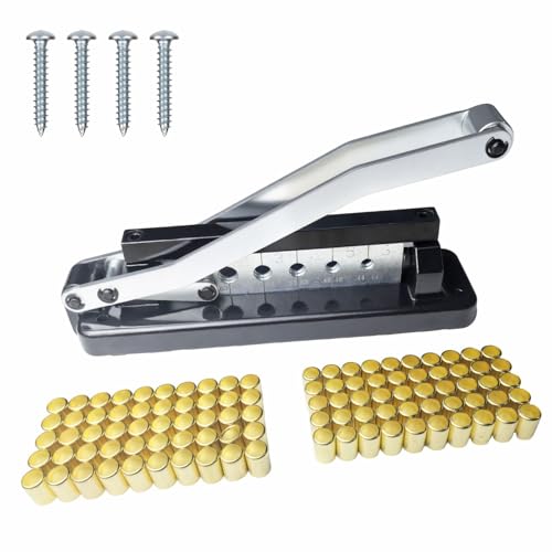 Zmtfqymx Heavy-Duty Hose Crimper Kit, Hose Crimping Tool for 1/4/5/16/3/8 inch hoses, Tabletop/Portable Air Hose Crimping Tool, Compatible with PVC/Rubber/Polyurethane Hoses