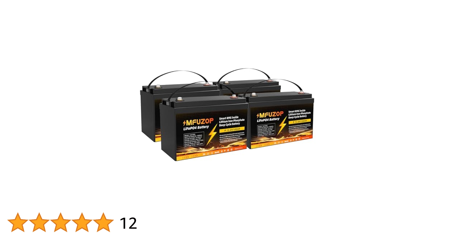Amazon.com: MFUZOP 12V 100Ah LiFePO4 Lithium Battery, 20000+