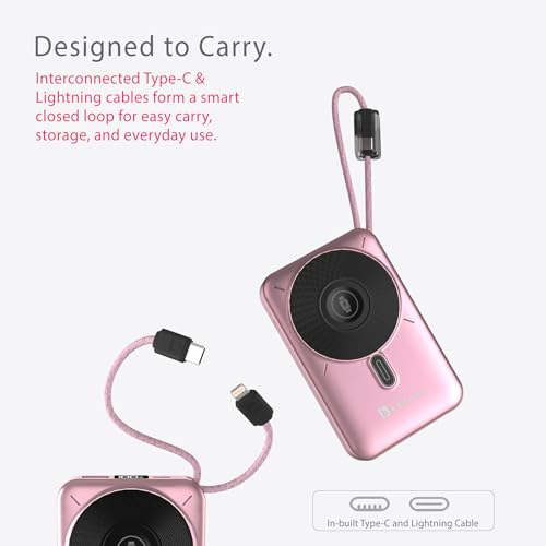 Image of Beetel MagVibe Series WS10 4 in 1 MagSafe 10000mAh Magnetic Wireless Power Bank for Apple iPhone, iWatch & AirPods, Qi Charging for Samsung, OnePlus and Other Android Devices|3M Ring in Box|Rose Gold