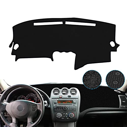 Xotic Tech Center Console Dashboard Mat Pre-Cut Non-Slip Sunshield Sun Glare Protector Dash Carpet Pad Black Cover Compatible with Nissan Altima Sedan Coupe 2007-2012