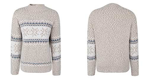 Image of JUNBOON Women's Casual Leopard Print Knitted Pullover Sweaters Long Sleeve Crew Neck Jumper Tops