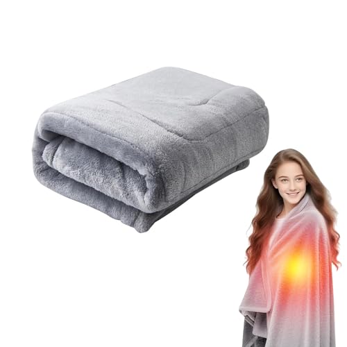 Heizdecke USB 140x80 cm - Heizdecke Kabellos mit 3 Heizstufen...