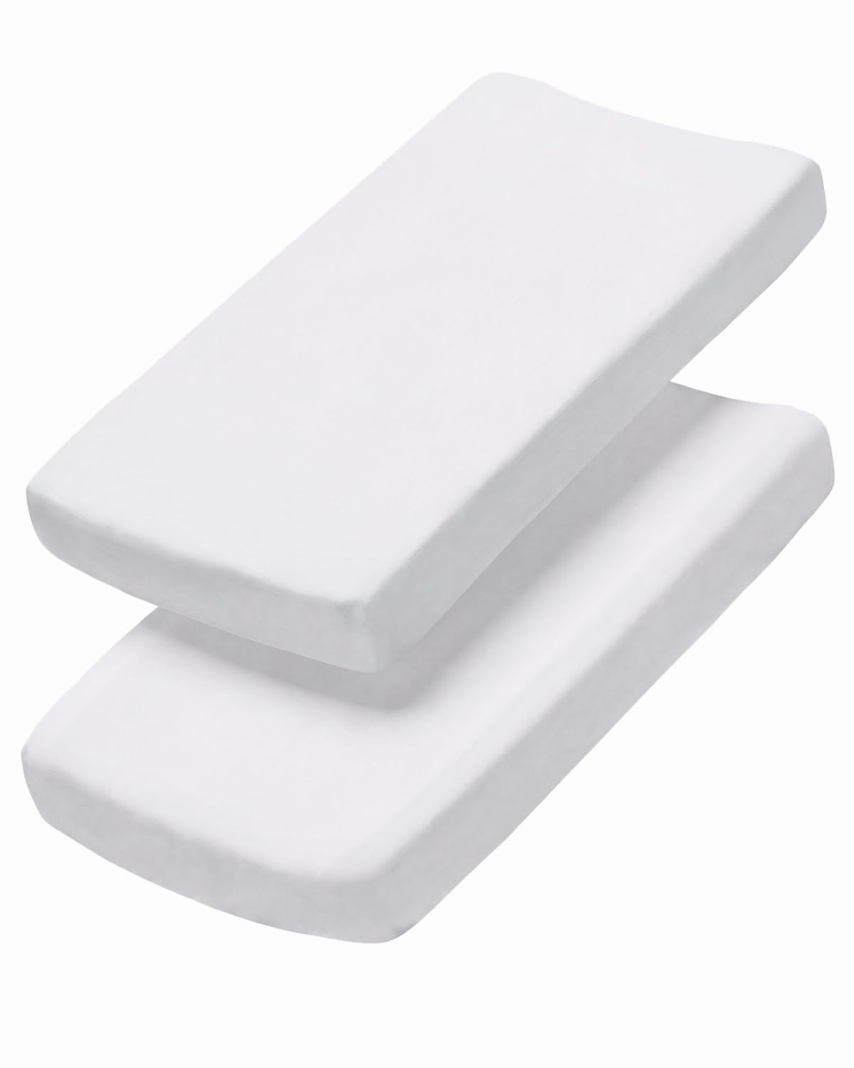 Changing Pad Cover - Pack of 2 Diaper Change Sheets - 32x16in, White Duo