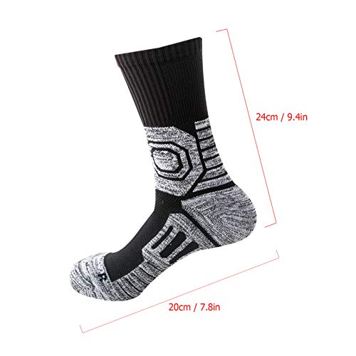 Meias esportivas masculinas, Andoer Meias esportivas masculinas Almofada grossa com nervuras manguit