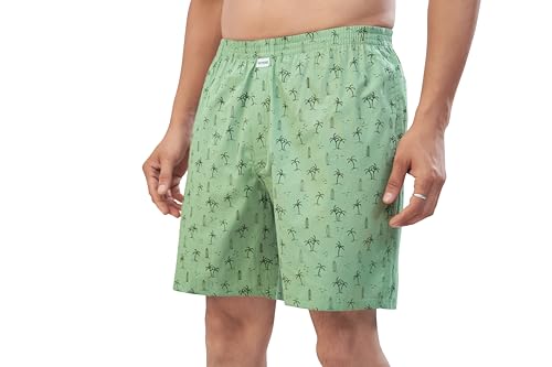 Image of Nermosa Men's 100% Cotton Boxer Shorts - Soft, Breathable, All-Day Comfort (Pack of 3)