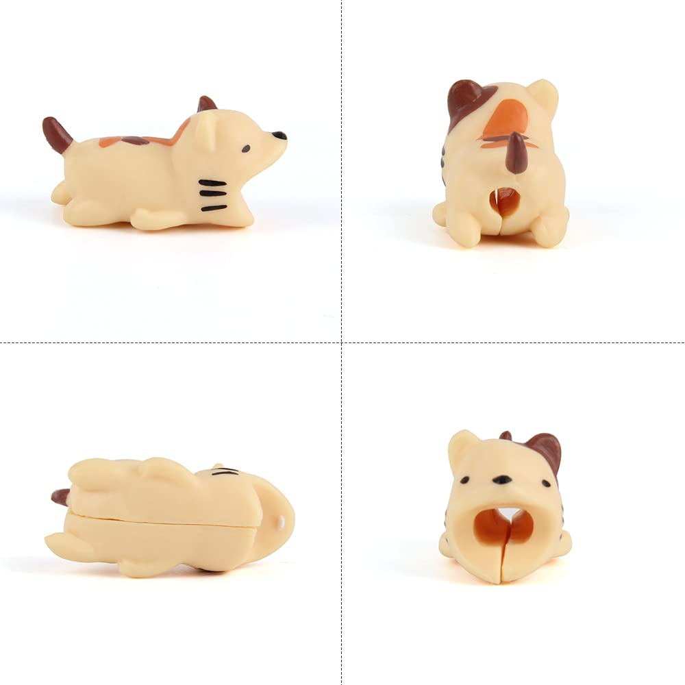 YiliYa 20 Pack Cute Cartoon Animal Cable Protector Previene la Rotura del Cable Protector de Cable para iPhone/iPad Cable Chewers Mini Cables
