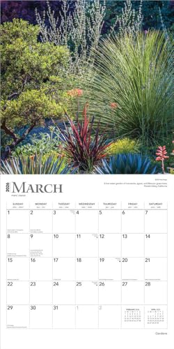 Gardens | 2026 12 x 24 Inch (Hanging) Monthly Square Wall Calendar | Foil Stamped Cover | Plastic-Free | BrownTrout | Outdoor Home Country Nature - image 3