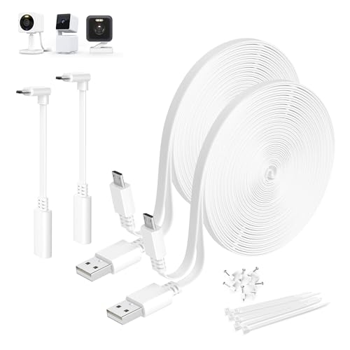 2 Cavi Di Prolunga Alimentazione 26Ft (8 Metri) Per Wyze Cam V3 – Confezione Da 2