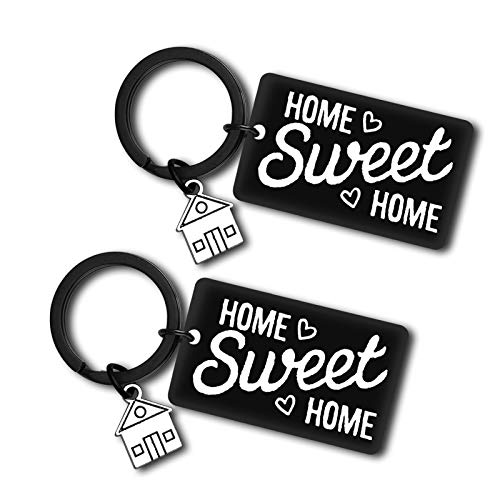 2Pcs Housewarming Presents for New Home Sweet Home Keychain for
