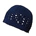 BIBITIME Crochet Beanie Hat Women Lady Summer Vocation Skull Cap Handmade Beret (One Size for Adult, Navy)