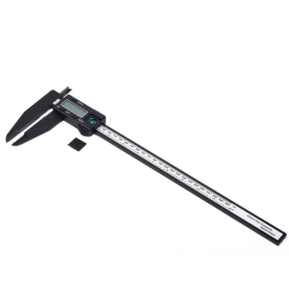 Calibrador Digital 150mm / 300mm Calibrador Electrónico Digital Regla de Carbono Con Herramienta de Medición de Garra Larga Herramienta de Medición de Calibradores(300mm)