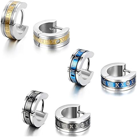 JewelryWe Pendientes de Aros Unisex para Hombre Mujer Cover