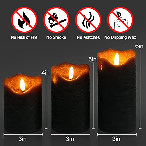 Zeerk Grey Flameless Candles With Remote Flickering Led Battery Pillar Candles With Timer Festival Home Decor #TOP2