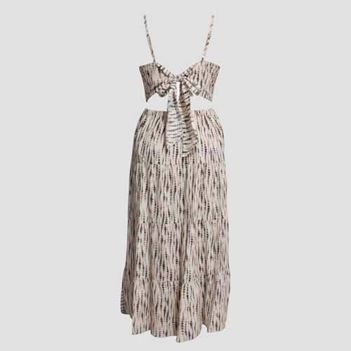 Robe d'été bohème chic avec de délicates bretelles nouées - 5
