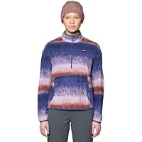 Mountain Hardwear Women's Microchill Half Zip Pullover (Bourbon Brown Gradient Stripe, Medium)