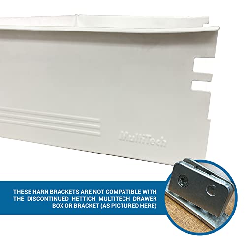 Rok Hardware Harn Impaz Drawer Box Slide Runner Left/Right Clip On Screw On Front Fixing Bracket Pair (1 Pair, Left/Right) - Image 5